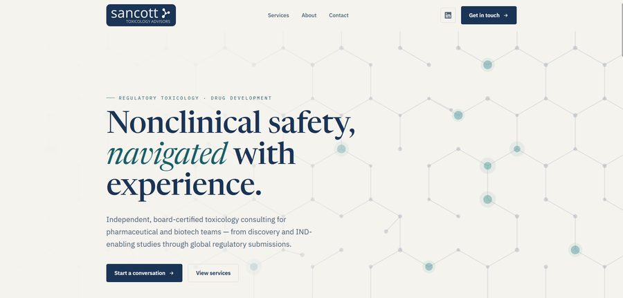 Sancott Toxicology Advisors homepage