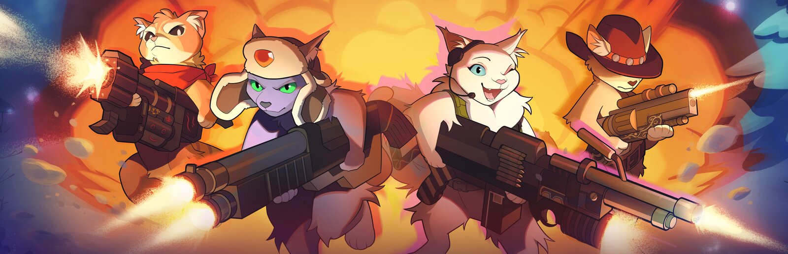 Kittens with Cannons key art, the game featured in the Chapman News article
