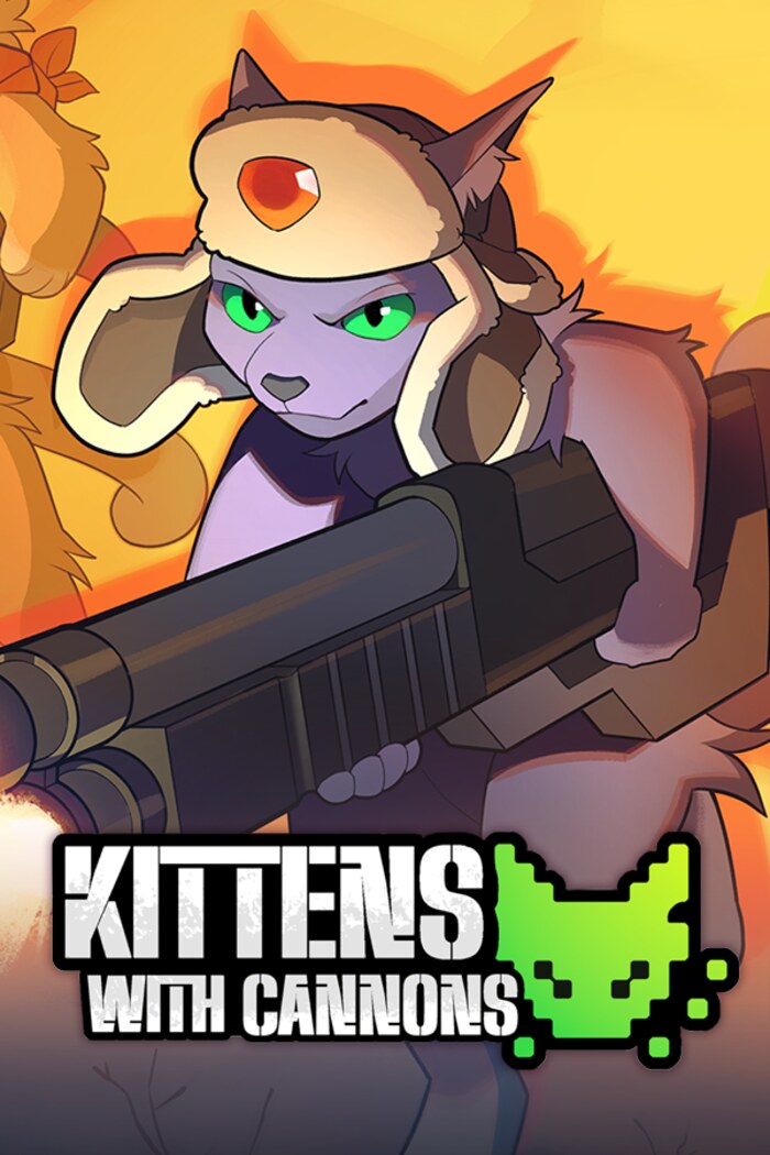 Character portrait of one of the playable cats from Kittens with Cannons