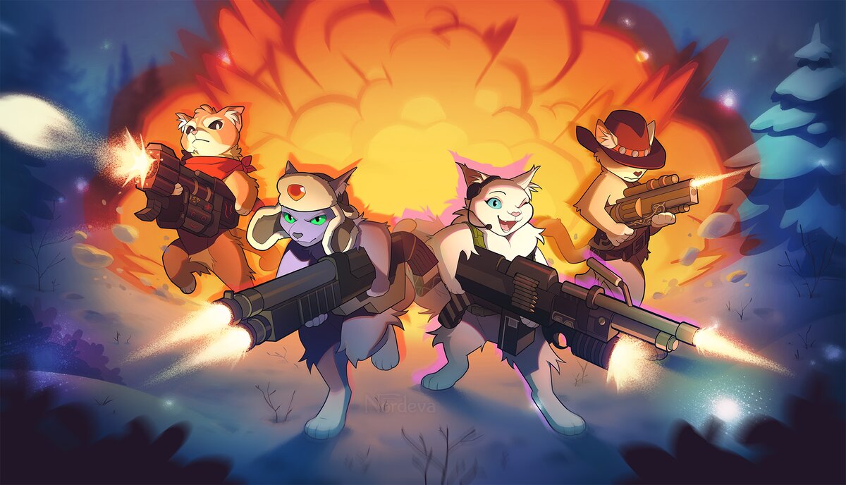 Kittens with Cannons artwork, featured in Chapman University News