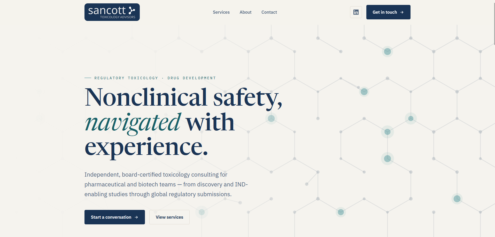 The Sancott Toxicology Advisors homepage